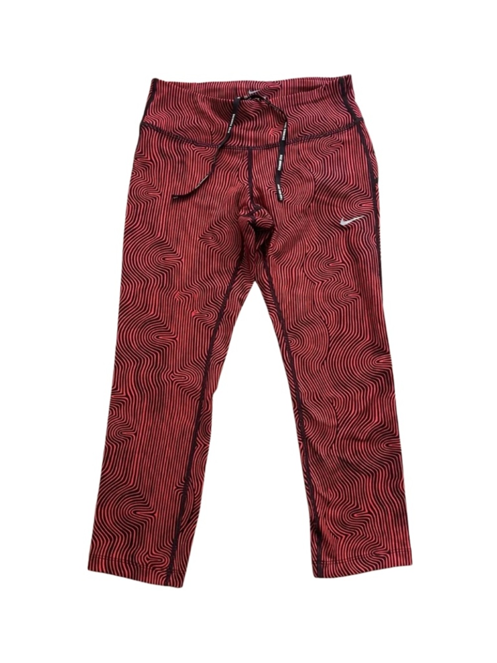 Nike Red & Black Athletic Workout Hiking Adventure Leggings Women S